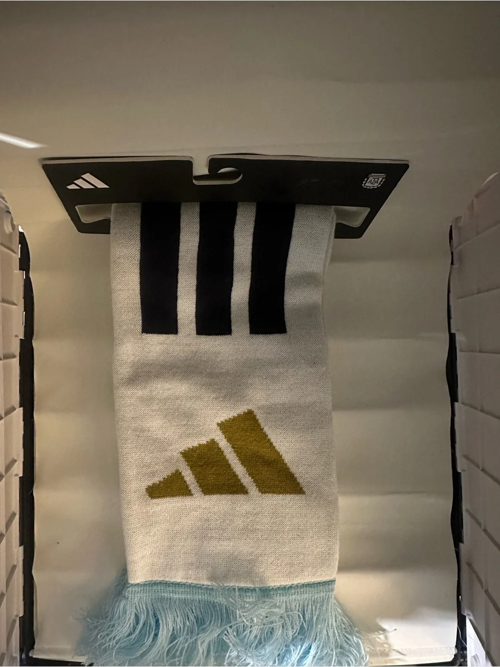 adidas White, Light Blue and Gold AFA Crest Bath Towel